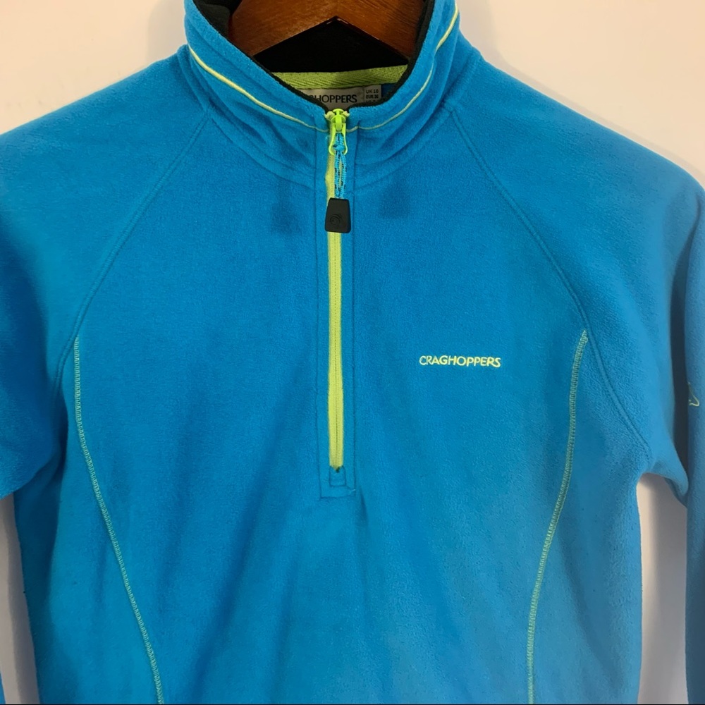 CRAGHOPPERS Fleece 1/4 Zip Womens S Small Size 6 Soft Blue